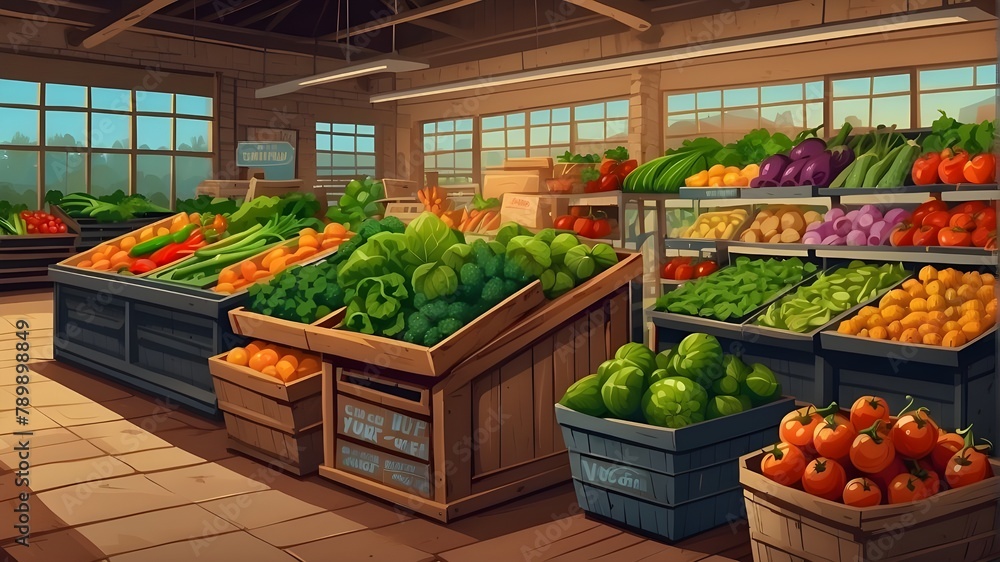 vegetables in a market