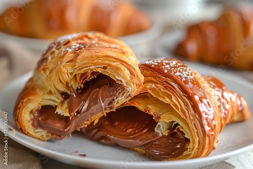 croissant filled with creamy Nutella