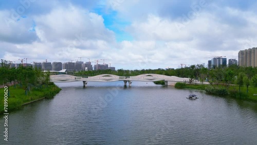 City scenery of Lingang new area, Shanghai, China photo