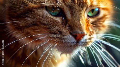 Detailed close-up of feline.