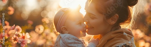 Nurturing Moment: Mother Feeding Baby Outdoors in Park