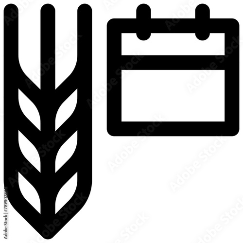 Perennial grains. Editable stroke vector icon. photo