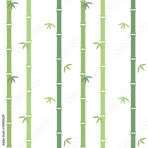 シームレスの竹林のイラスト(太竹）