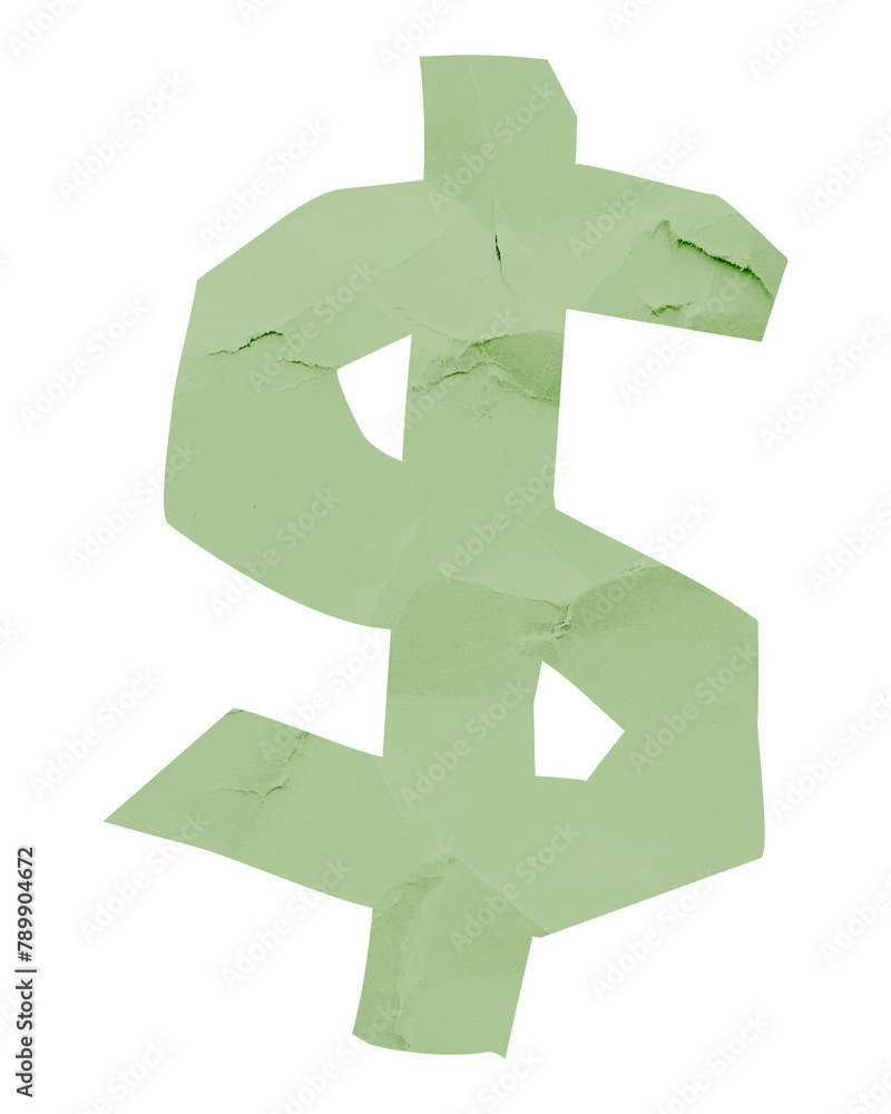 Obraz premium Png dollar sign font paper cut symbol