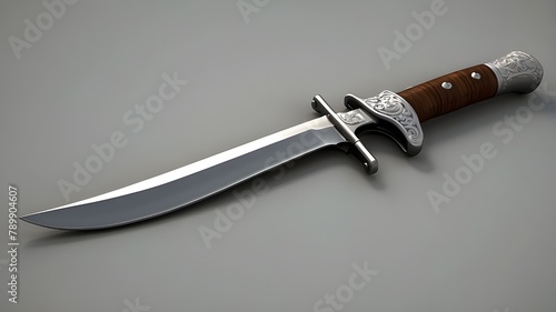 hunting knife on a table