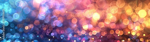 Mesmerizing bokeh lights creating a vibrant abstract pattern of colors