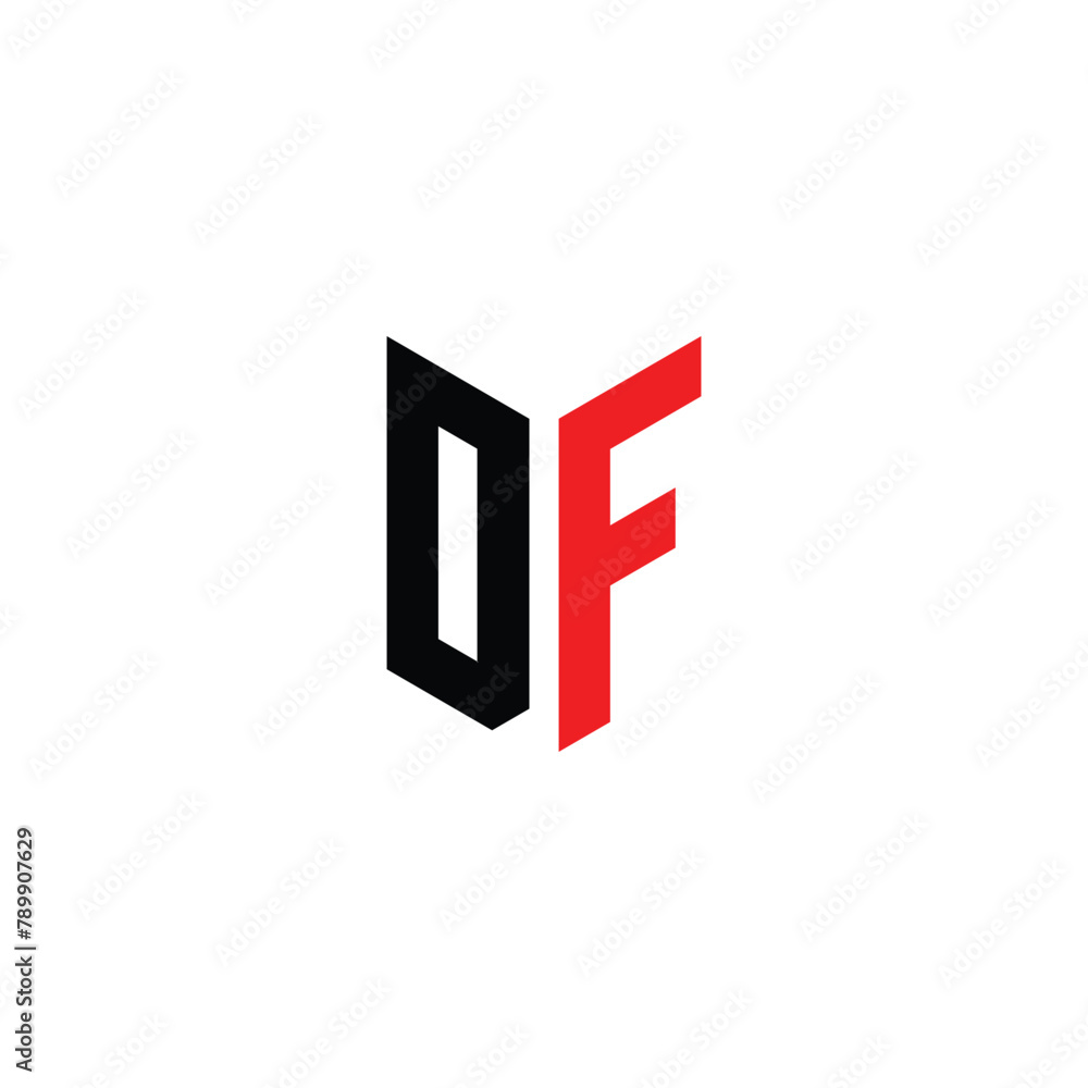 Alphabet initial letter DF Logo design vector template Alphabet initial letter DF Logo design vector template