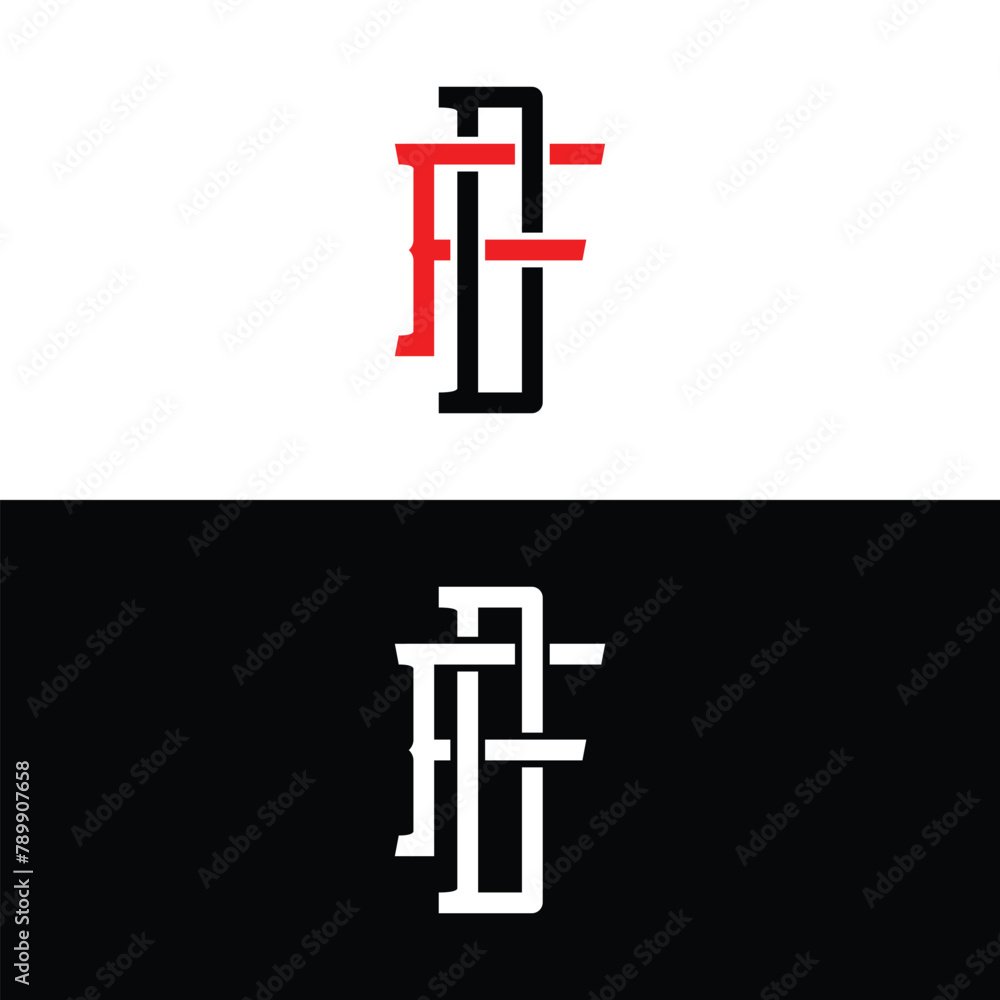 Letter FD logo design vector. initial FD design vector template Letter FD logo design vector. initial FD design vector template