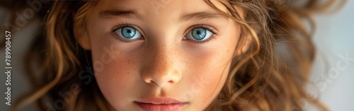 Radiant Beauty: Close Up Portrait of a Pretty Young Girl