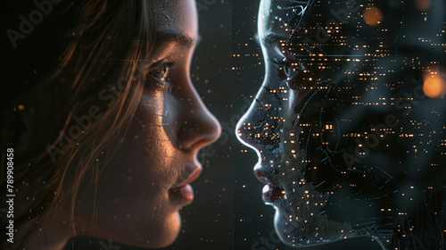 Symbol picture for artificial intelligence and digital twins