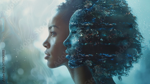 Symbol picture for artificial intelligence and digital twins