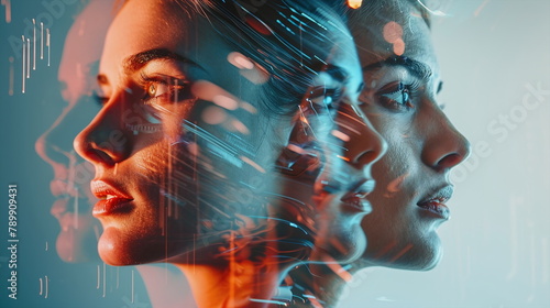 Symbol picture for artificial intelligence and digital twins