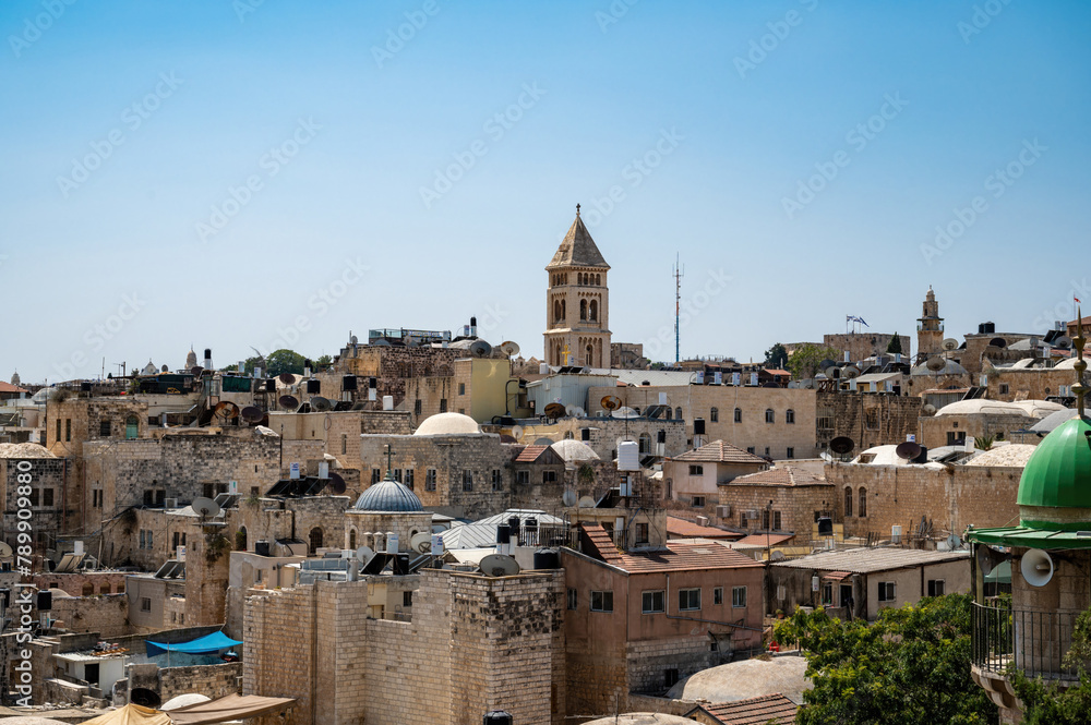 View on the landmarks of Jerusalem Old City, View on the landmarks of Jerusalem Old City,