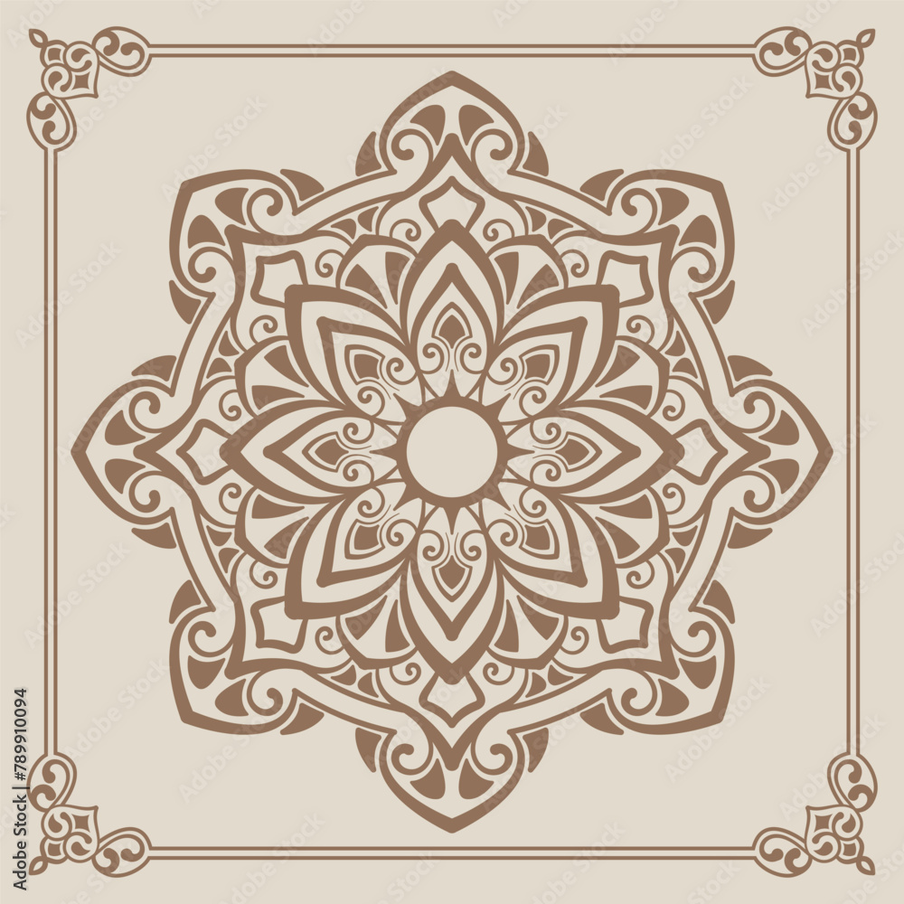 mandala ornament, round decorative design mandala ornament, round decorative design