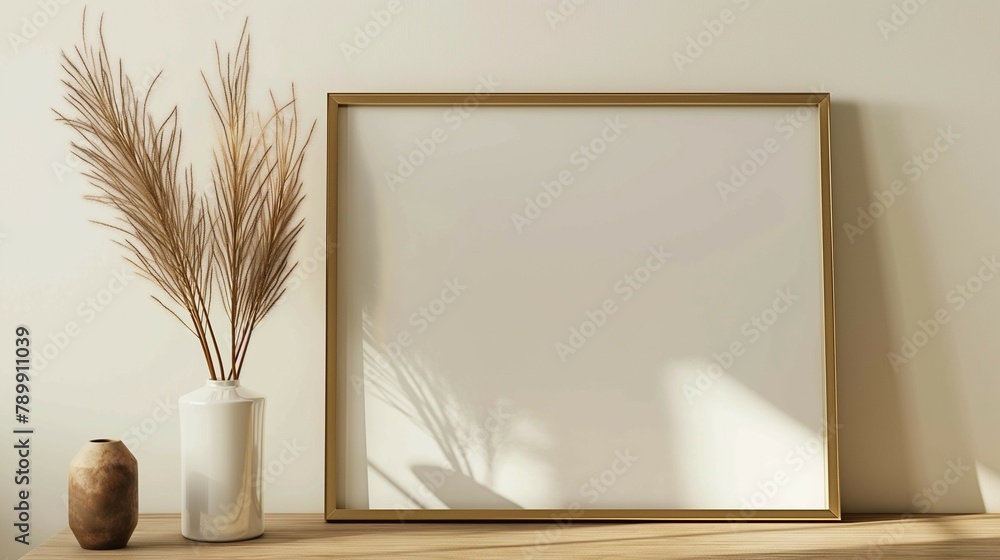 Frame Mockup, home background, close-up frame Frame Mockup, home background, close-up frame