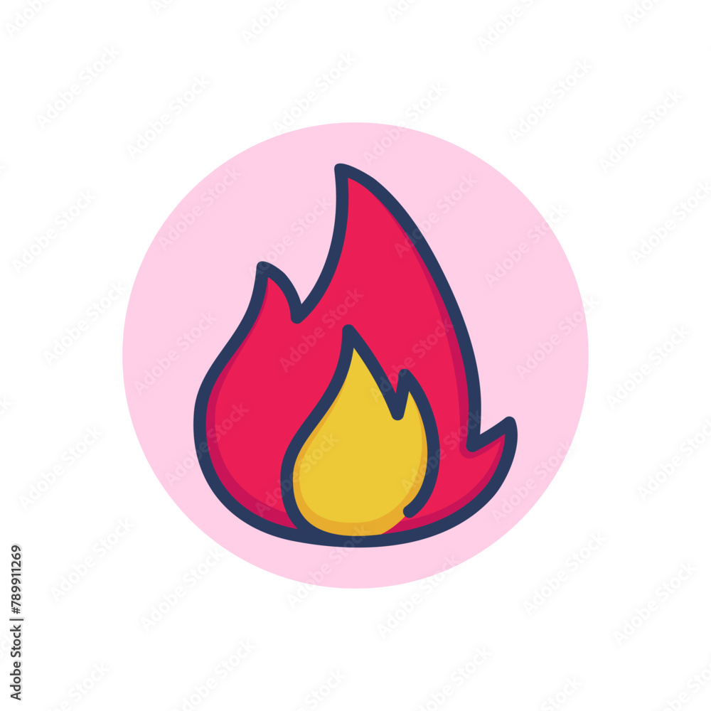 Fire line icon. Burning, flame, blaze outline sign. Energy and fuel concept. Vector illustration symbol element for web design and apps Fire line icon. Burning, flame, blaze outline sign. Energy and fuel concept. Vector illustration symbol element for web design and apps