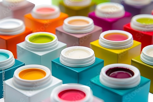 Color Burst: Artistic Paint Pots Array