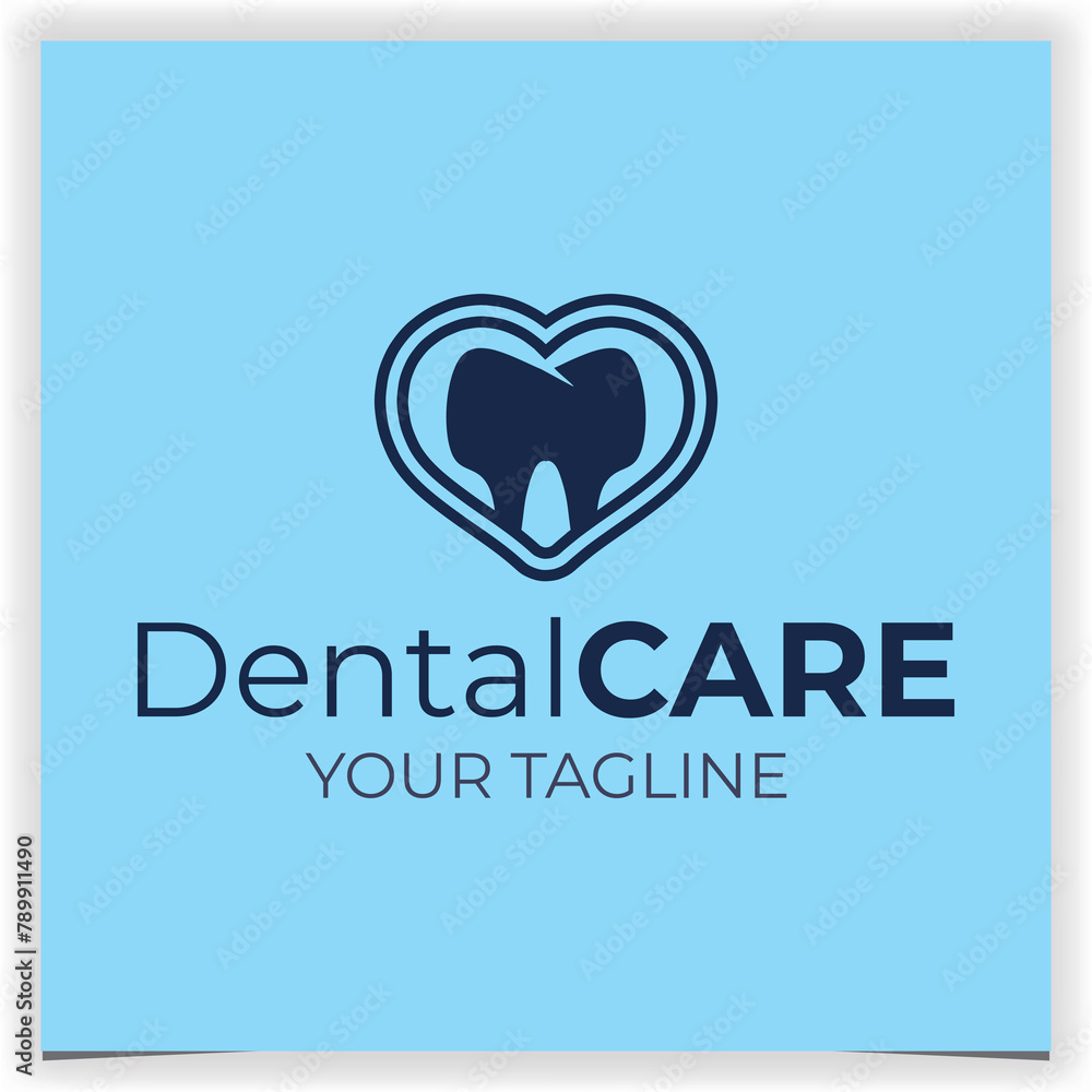 Vector dental logo design template