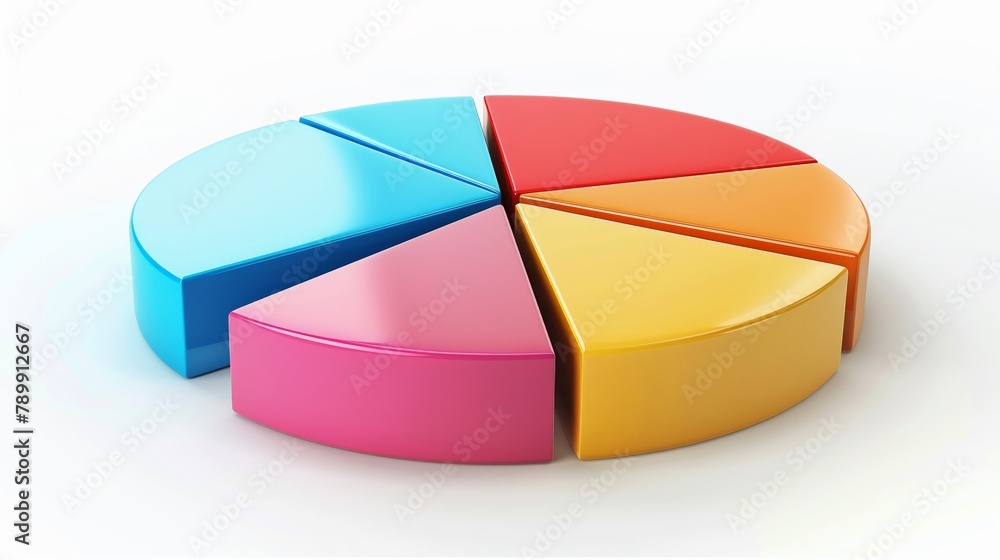 Obraz premium Pie chart illustrating allocation of funds across departments