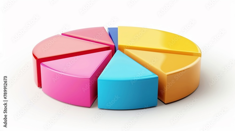 Obraz premium Pie chart illustrating allocation of funds across departments