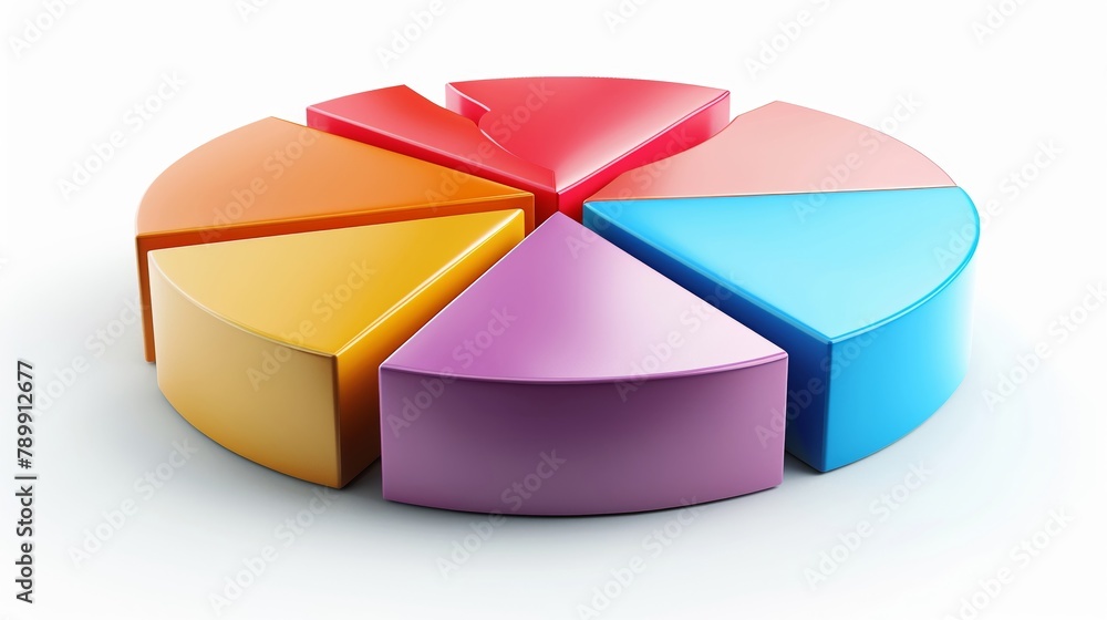 Obraz premium Pie chart illustrating allocation of funds across departments