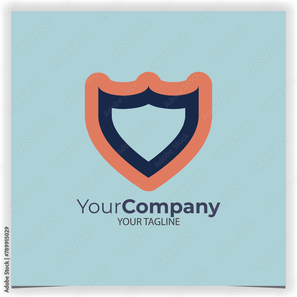 Vector abstract shield logo design template Vector abstract shield logo design template