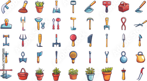 Vector image farm tools icon on white background 