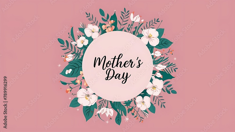 Minimalist Mothers Day Floral Bunch Background 
, Mothers Day Background, Mothers Day