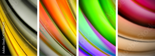 Vibrant and colorful waves in electric blue and magenta shades resembling a closeup view of a terrestrial plant. This abstract pattern is reminiscent of macro photography art