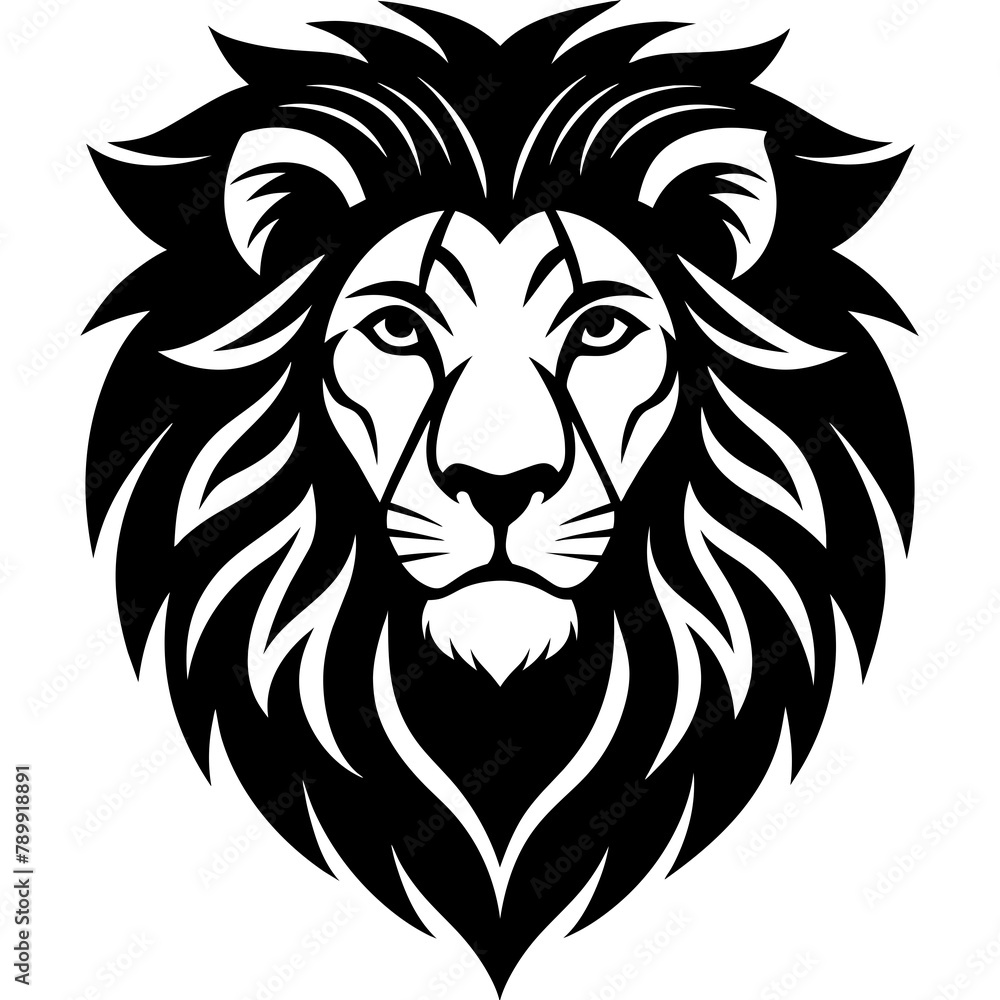 Majestic Lion Head Silhouette: A Symbol of Strength and Power Majestic Lion Head Silhouette: A Symbol of Strength and Power
