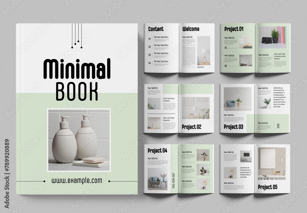 Minimal Interior Book Layout Stock Template | Adobe Stock