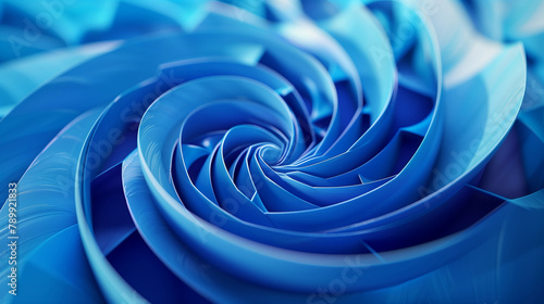 Blue Geometric shapes on abstract blue background