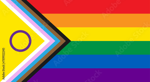 Bandera de fondo LGBT+ del día del orgullo.