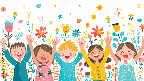 Childrens day vector background. Happy Childrens Day © RedFish