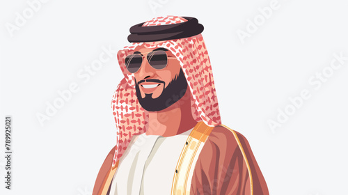 Muslim Arab man in modern outfit and sunglasses. Saud photo