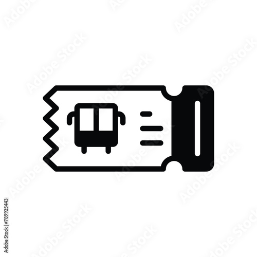 Bus Ticket vector icon