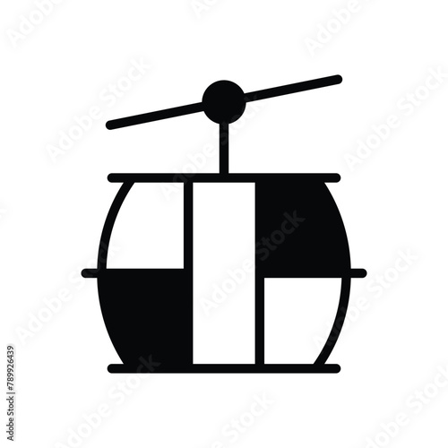 Cable Car Cabin vector icon