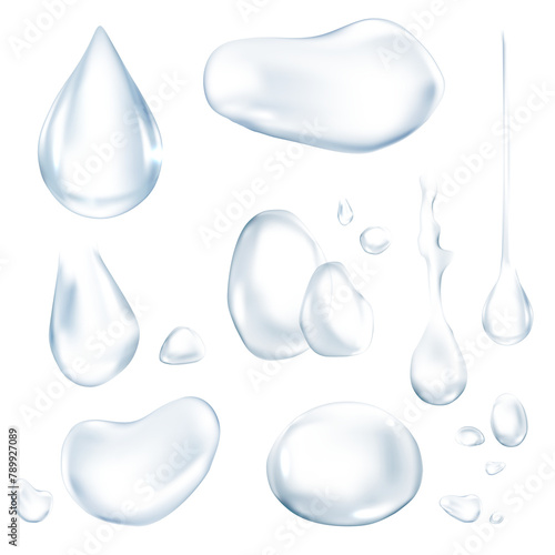 Obraz na plátně Png water drop design element set