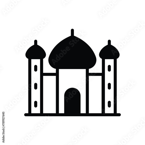 Taj Mahal vector icon