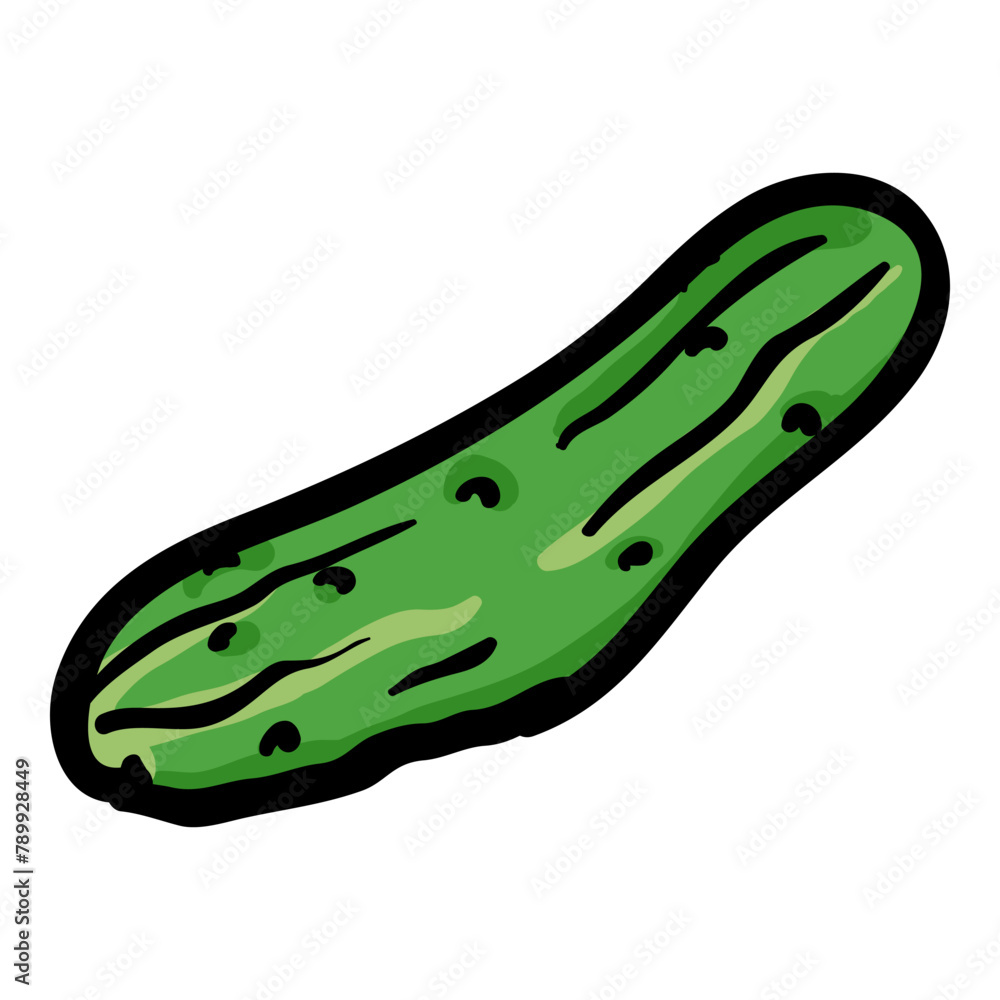 Cucumber - Hand Drawn Doodle Icon Cucumber - Hand Drawn Doodle Icon