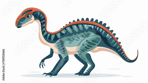 Parasaurolophus prehistoric ancient dino. Extinct dinosaur