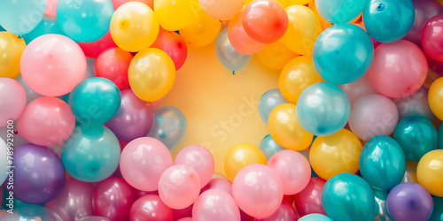 Palloncini colorati per una festa. photo