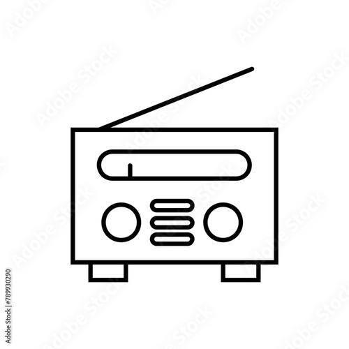 Radio icon vector. Radio wave illustration sign. Music symbol or logo.
