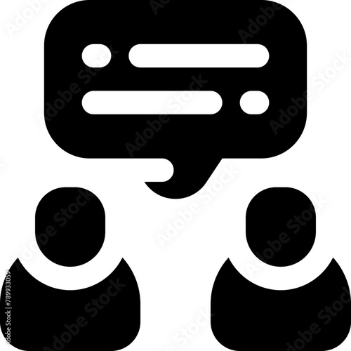 dialogue icon. vector glyph icon for your website, mobile, presentation, and logo design.