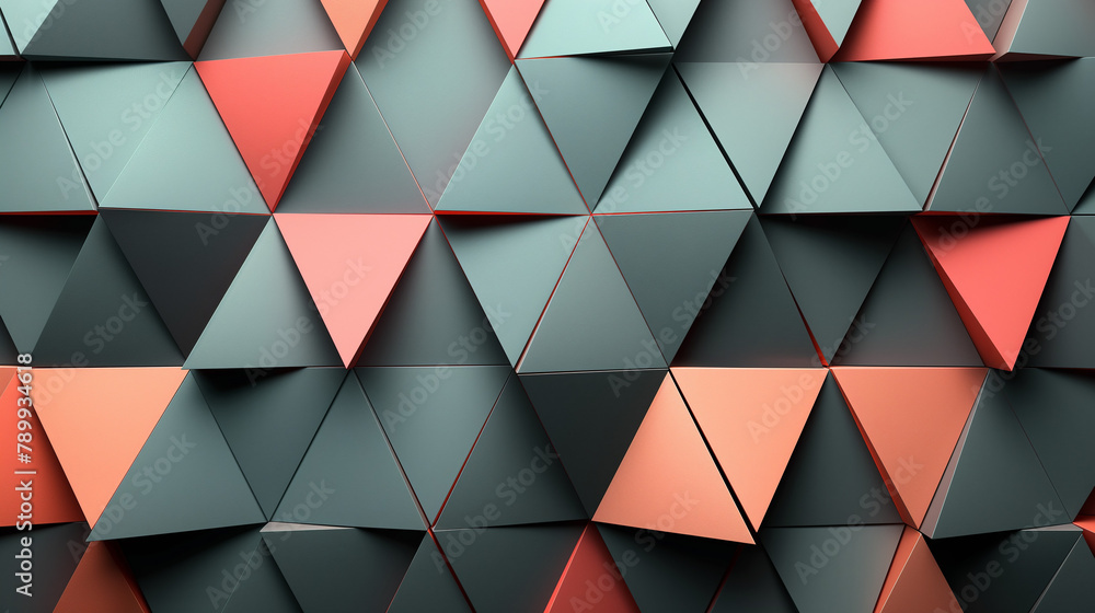 Obraz premium corporate background, copy space, Minimal triangles style, clean and clear, deep gradient Slate Gray and Electric Colors scheme