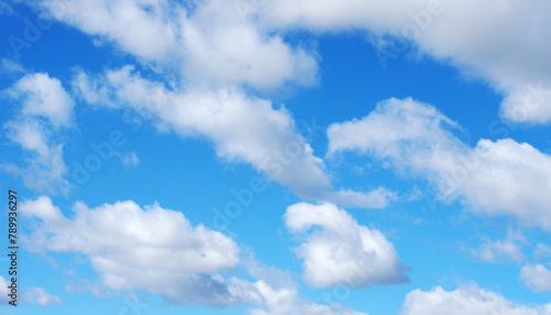 White clouds in blue sky