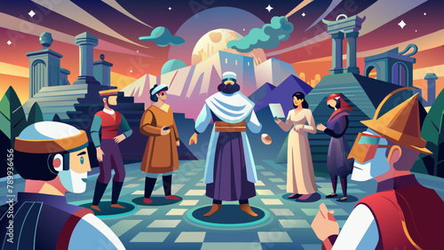 Witnessing a historical reenactment in the Metaverse, participants in period-specific avatars.
