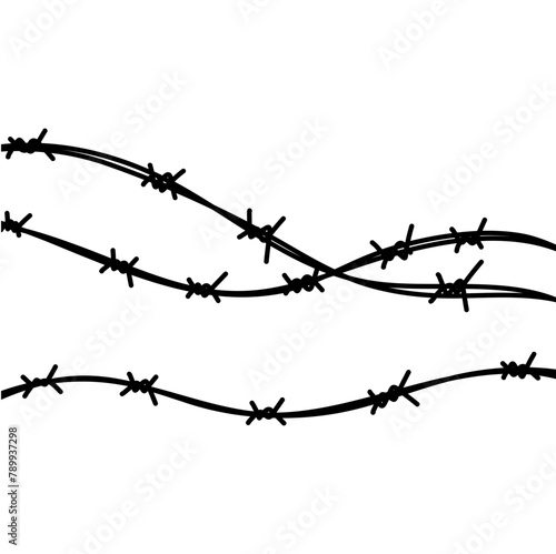 Barbed wire illustration