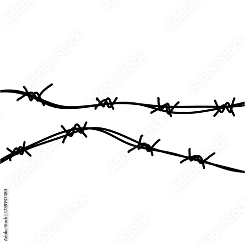 Barbed wire illustration