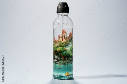 AquaVenture Water Bottle , white background. photo